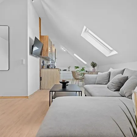 Stilvolle Wohnung: Private Dachterrasse - Zentral Daire Augsburg